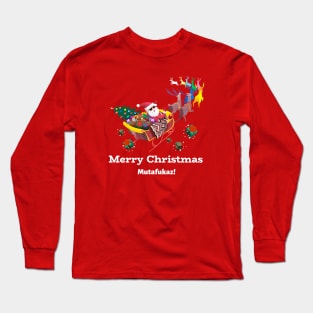 Merry Christmas mutafukaz Long Sleeve T-Shirt